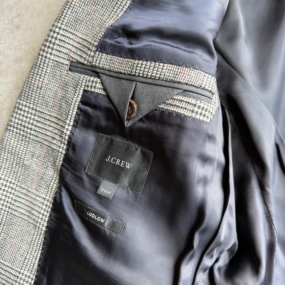 J Crew Ludlow Prince of Wales Abraham Moon wool blend, 38R suit + trousers - Picture 10 of 16